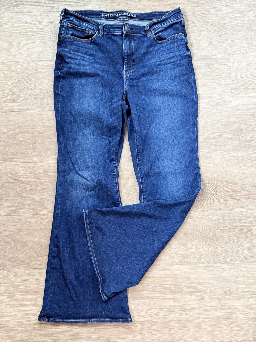 American Eagle Super High Rise Flare Jeans, Size 14